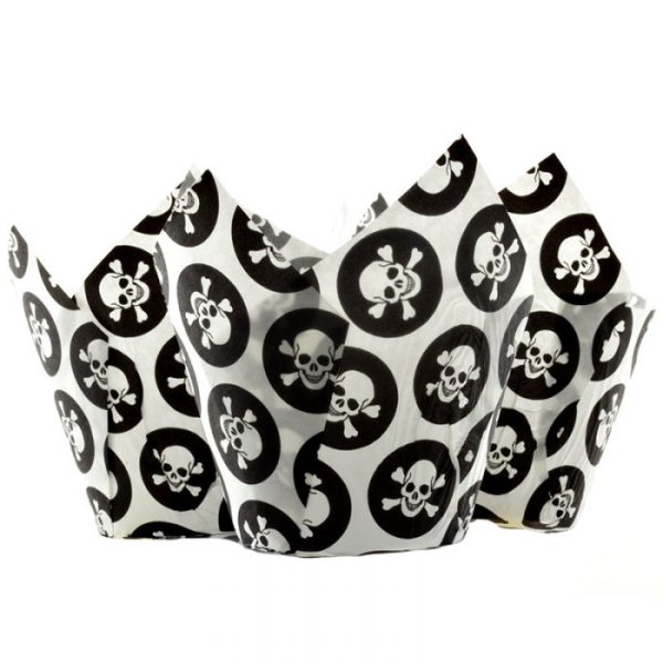 Tulip Cupcake Case - Skull & Cross Bones